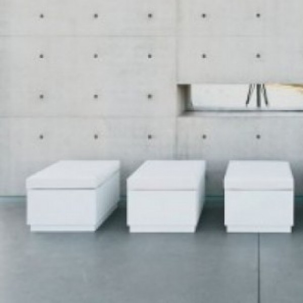 Hocker, H 60, weiß