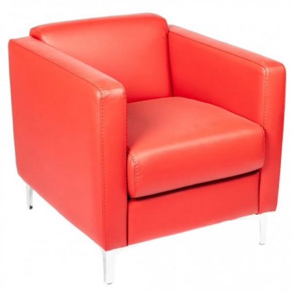  Smart Lounge Sessel - rot - Leder 