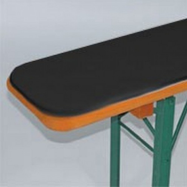 Polster für Bierbank, 25 x 220 cm in schwarz