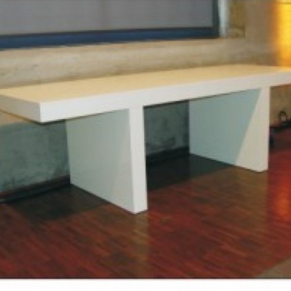Sitztisch Ponte Bianco, Weiß, Hochglanz