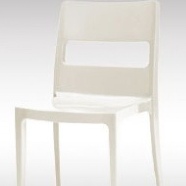Designerstuhl Ohio, Cremeweiß