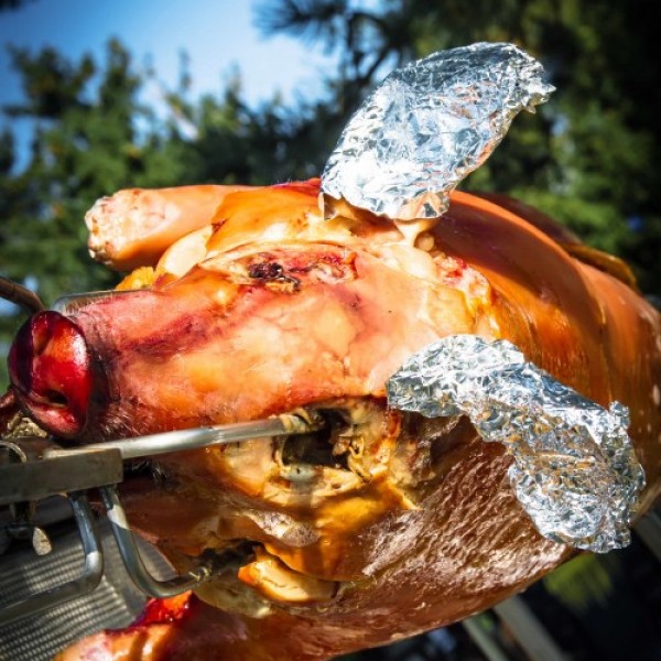 Spanferkelgrill Gas, offen