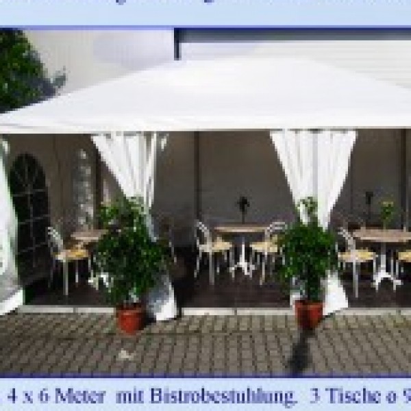 Partyzelt VIP, Grundzelt 4 m x 6 m, Walmdach