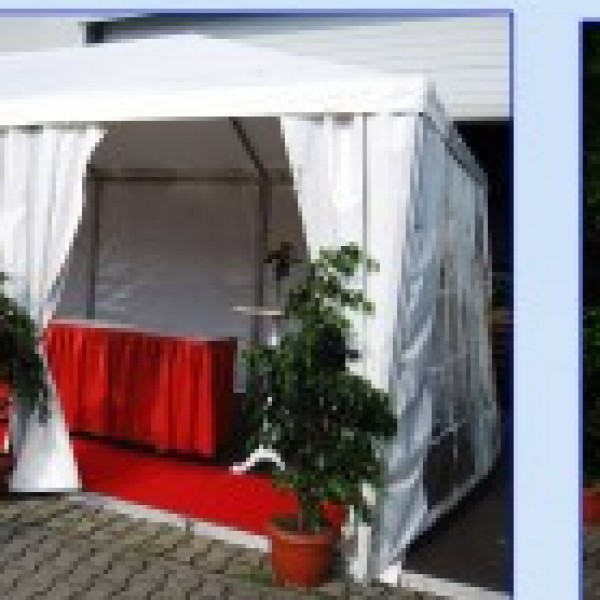 Anbau an Partyzelt VIP 4 m x 6 m, Walmdach