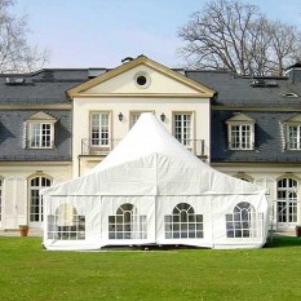 Partyzelt VIP, Grundzelt 10 m x 10 m mit Domdach